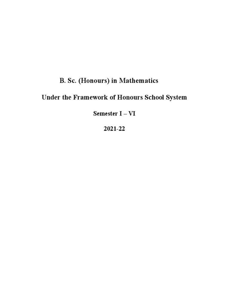 B.Sc. Maths Syllabus Overview | PDF | Integral | Matrix (Mathematics)