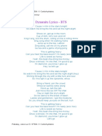 Dynamite Lyrics - BTS: Pabalay, Jana Luz D. STEM-11 Carbohydrates Media and Information Literacy