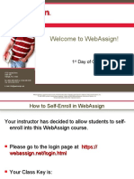Welcome To Webassign!: 1 Day of Class