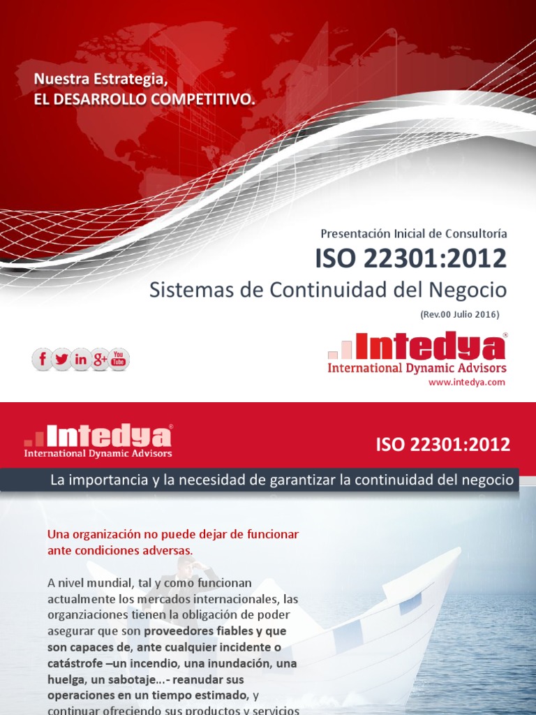 ISO 22301: Continuidad del Negocio en Español | PDF | Planificación ...