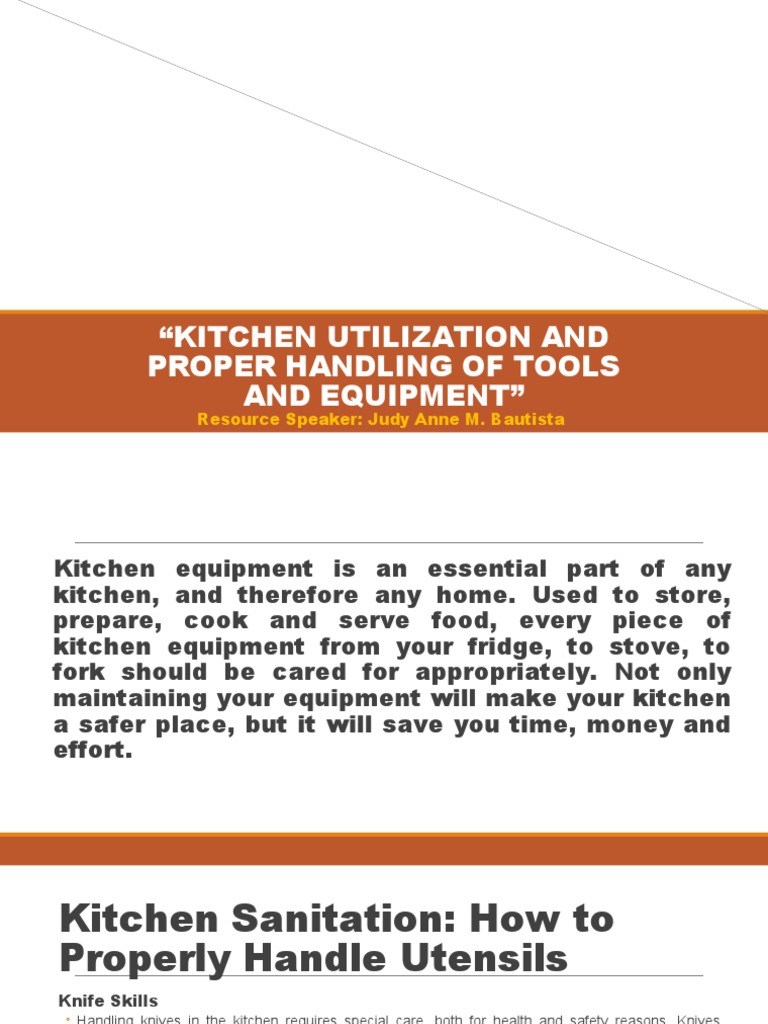 Kitchen Tool Care and Safety Guidelines | PDF | Kitchen | Knife