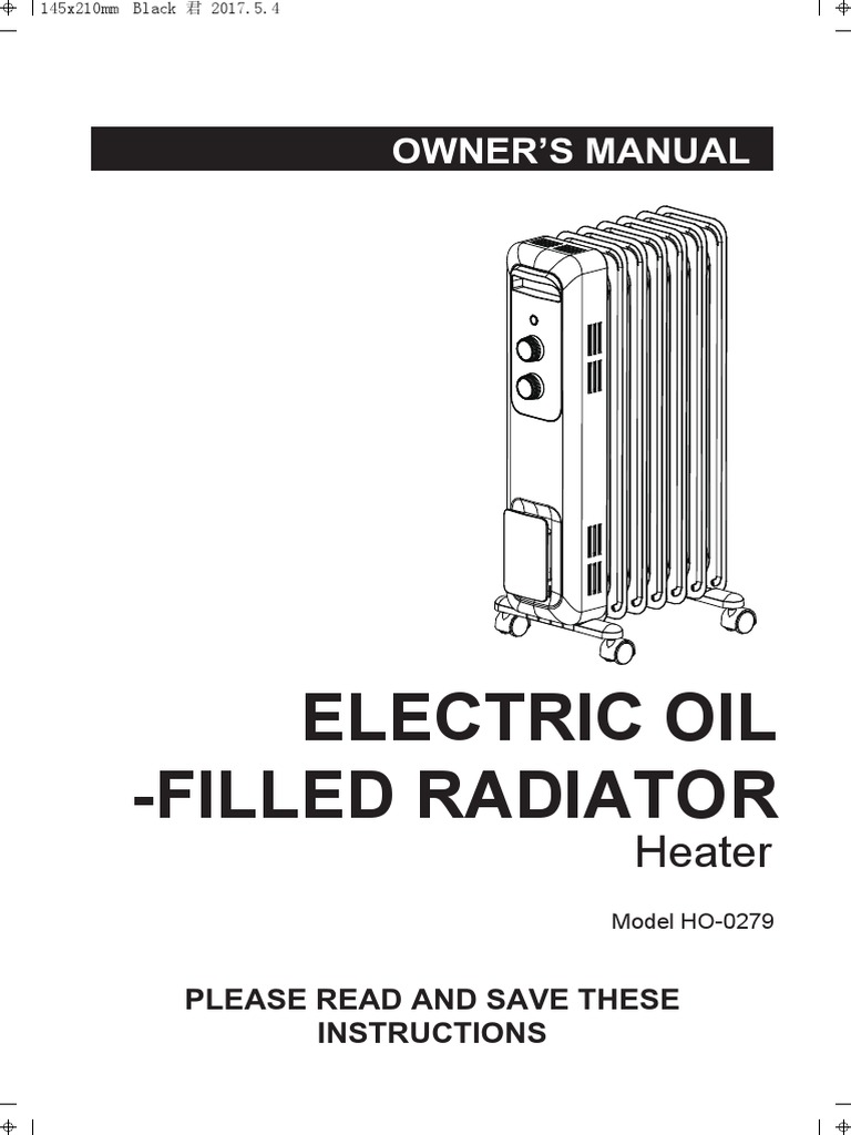 Mainstays Electric Oil Heater Manual | PDF | Ac Power Plugs And Sockets ...