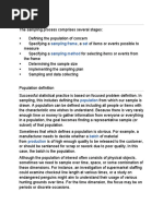 Sampling Frame Set Sampling Method