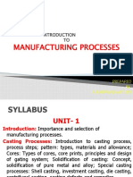 Manufacturing Processes: Prepared BY A.Ramanajaneyulu