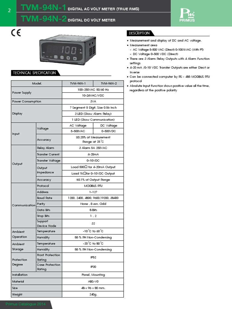 Digital Ac Volt Meter (True RMS) Digital DC Volt Meter | PDF | Computer ...