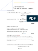 Synthesis and Recrystallization of Dibenzalacetone: Experiment - 4