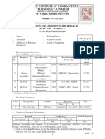 PHD-Internal Faculty Members - Application Format