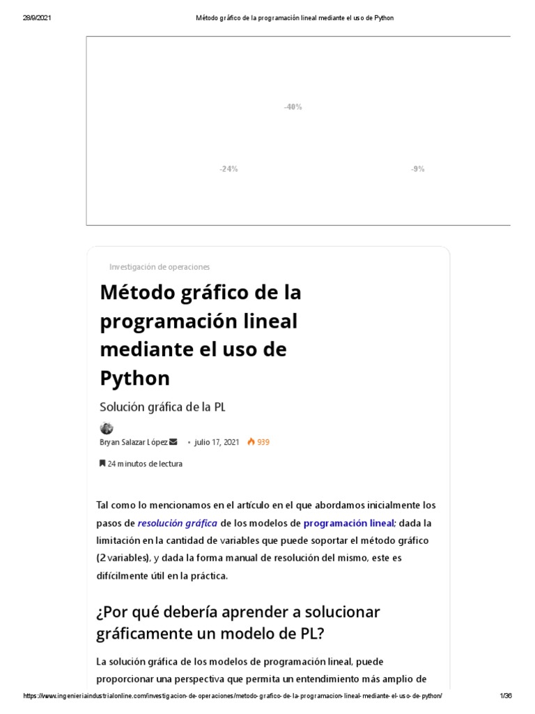 Programación Lineal Gráfica con Python | PDF | Programación lineal ...