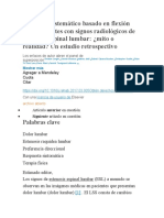 Abordaje sistemático basado en flexión para pacientes con signos radiológicos de estenosis espinal lumbar ¿mito o realidad Un estudio retrospectivo