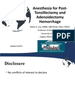 Anaesthesia For Post TA Hemorrhage