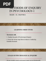 Methods of Enquiry in Psychology-1: Grade - Xi, Chapter 2