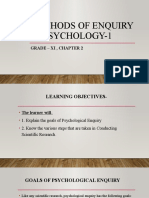 Methods of Enquiry in Psychology-1: Grade - Xi, Chapter 2