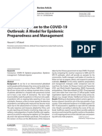 China's Response To The COVID-19 Outbreak: A Model For Epidemic Preparedness and Management