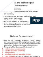 Natural and Technological Environment Impact on Business