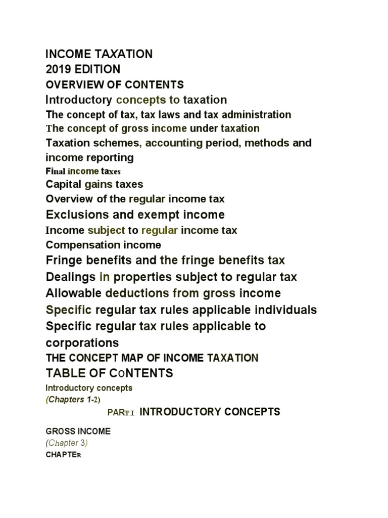 Comprehensive Guide to Income Taxation | PDF | Tax Deduction | Taxes