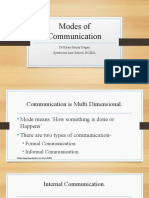 Modes of Communication: DR - Kiran Sanjay Degan Symbiosis Law School, NOIDA