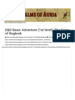D&D Basic Adventure (1st Level) - The Forge of Rogbrok