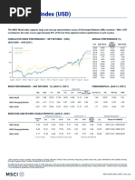 MSCI World Index (USD) : Cumulative Index Performance - Net Returns (Usd) (AUG 2006 - AUG 2021) Annual Performance (%)