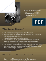 John Von Neumann (December 1903-February 1957)