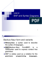 Unit 4 BNF and Syntax Diagrams