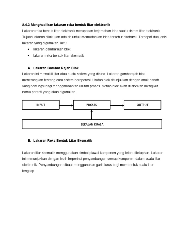 Lakaran Rekbentuk Elektronik | PDF