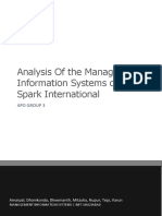 APO 3 - Analysis of The Management Information Systems at Spark International