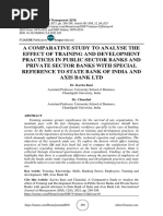 A Comparative Study To Analyse The Effect of Training and Development Practices in Public Sector Banks and Private Sector Banks With Special Reference To State Bank of India and Axis Bank LTD