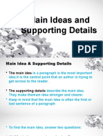 Main Ideas and Supporting Details