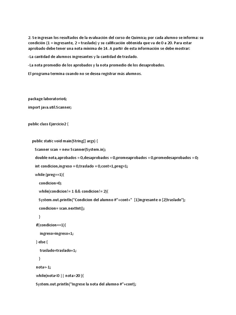 Laboratorio Semana6 | PDF | Java (lenguaje de programación)