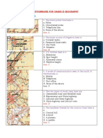 MCQ QUESTIONNAIRE FOR GRADE X GEOGRAPHY