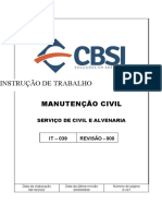 IT 039 -  Serviço de civil e alvenaria