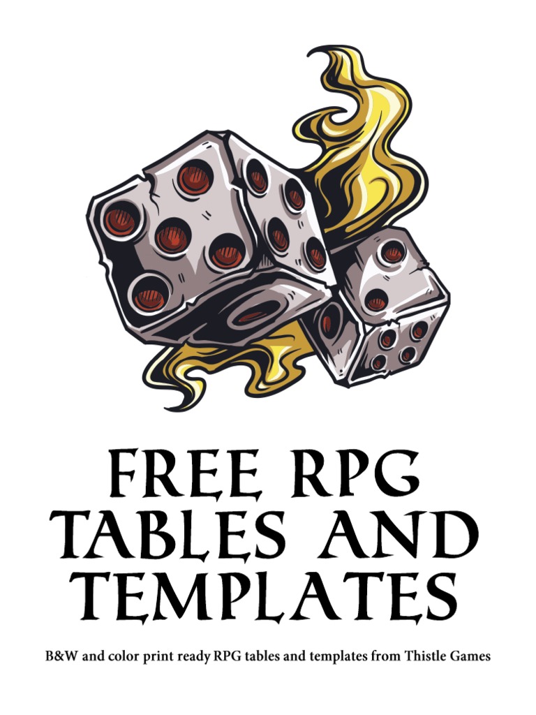Free RPG Tables PDF