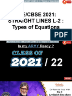 JEE CBSE+2021 +STRAIGHT+LINES+L-2+ +Types+of+Equations