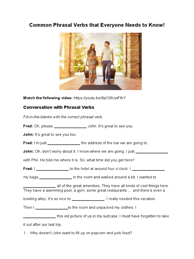 phrasal verbs worksheet pdf
