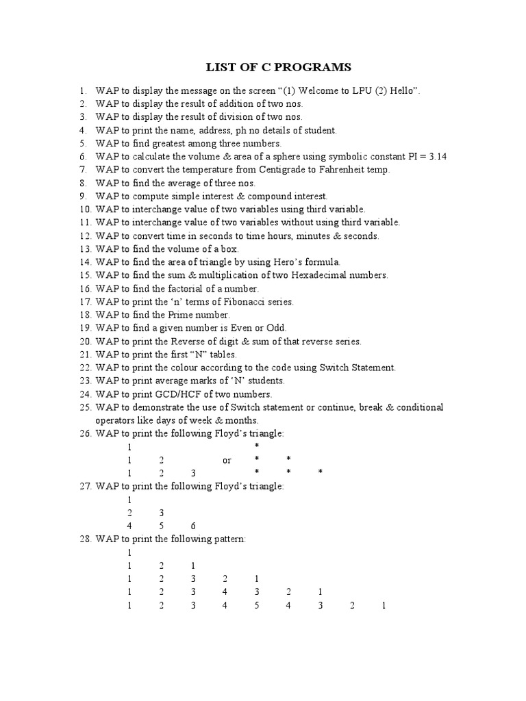 list-of-c-program-pdf-computer-programming-mathematics
