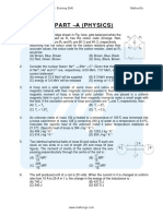 Part - A (Physics) : Jee Main 2019 - 10 January - Evening Shift Mathongo