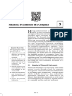 Financial Statements of A Company: Earning Bjectives