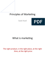 Principles of Marketing: Saad Asad