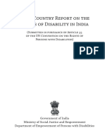 First Country Report On The Status of Disability in India