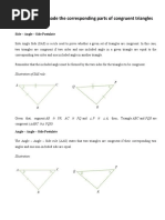 Postulates That Made The Corresponding Parts of Congruent Triangles Congruent