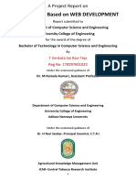 Internship Report on Web Development for CTRI Portal