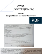 CE532, Wastewater Engineering: Design of Sewers and Storm Water Drains