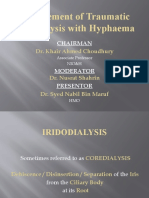 Tr. Iridodialysis With Hyphaema
