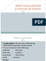 Leadership Challenges For The Youth of Today