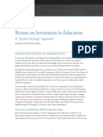 Return On Investment in Education: A "System-Strategy" Approach