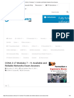 CCNA 2 v7 Modules 7 - 9 - Available and Reliable Networks Exam Answers