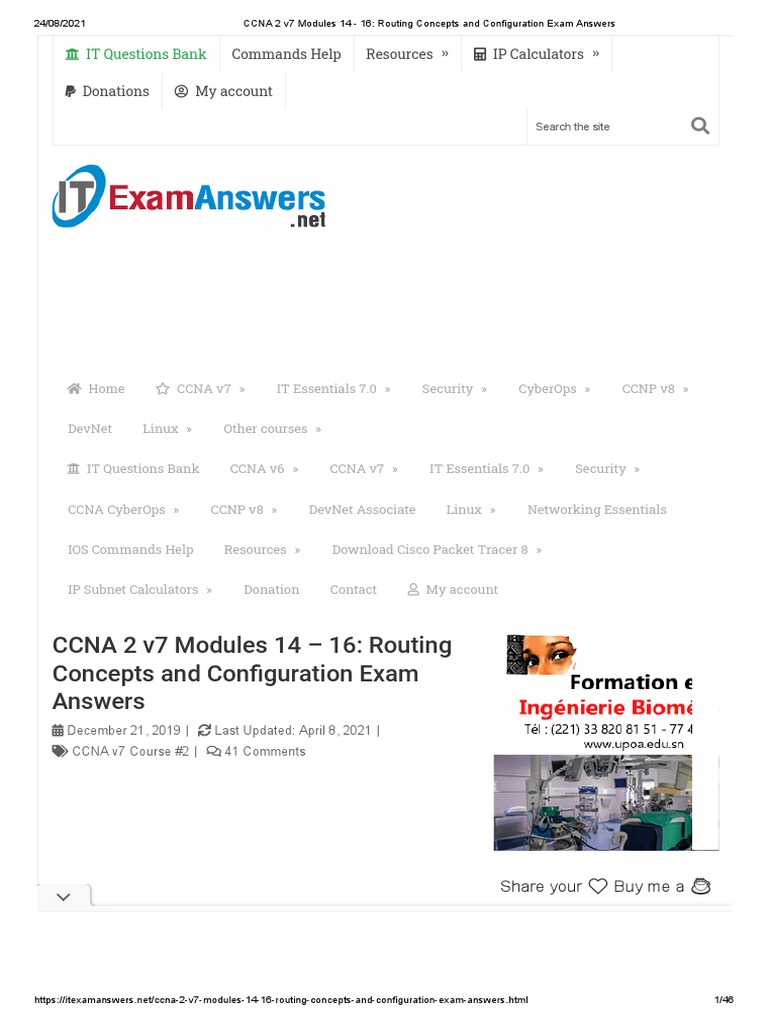 Ccna 2 Chapter 10 Exam