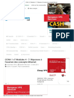 CCNA 1 v7 Modules 4 - 7 - Réponses À L'examen Des Concepts Ethernet