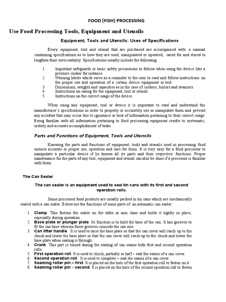 FOOD PROCESSING (FISH) Module | PDF | Smoking (Cooking) | Foods