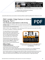 R&D Update - Edge Fracture in Hole Extrusion and Flanging, Part II - The Fabricator